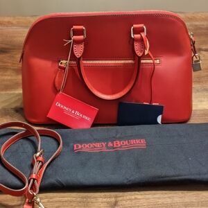 BRAND NEW Dooney & Bourke Red Leather Satchel